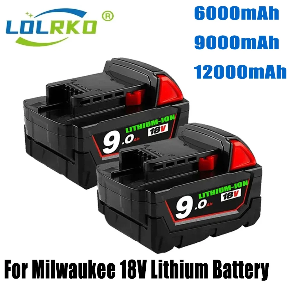 

Литий-ионный аккумулятор 18 в для Milwaukee M18 M18B6 18 в XC 12 Ач 6 Ач 48-11-1860