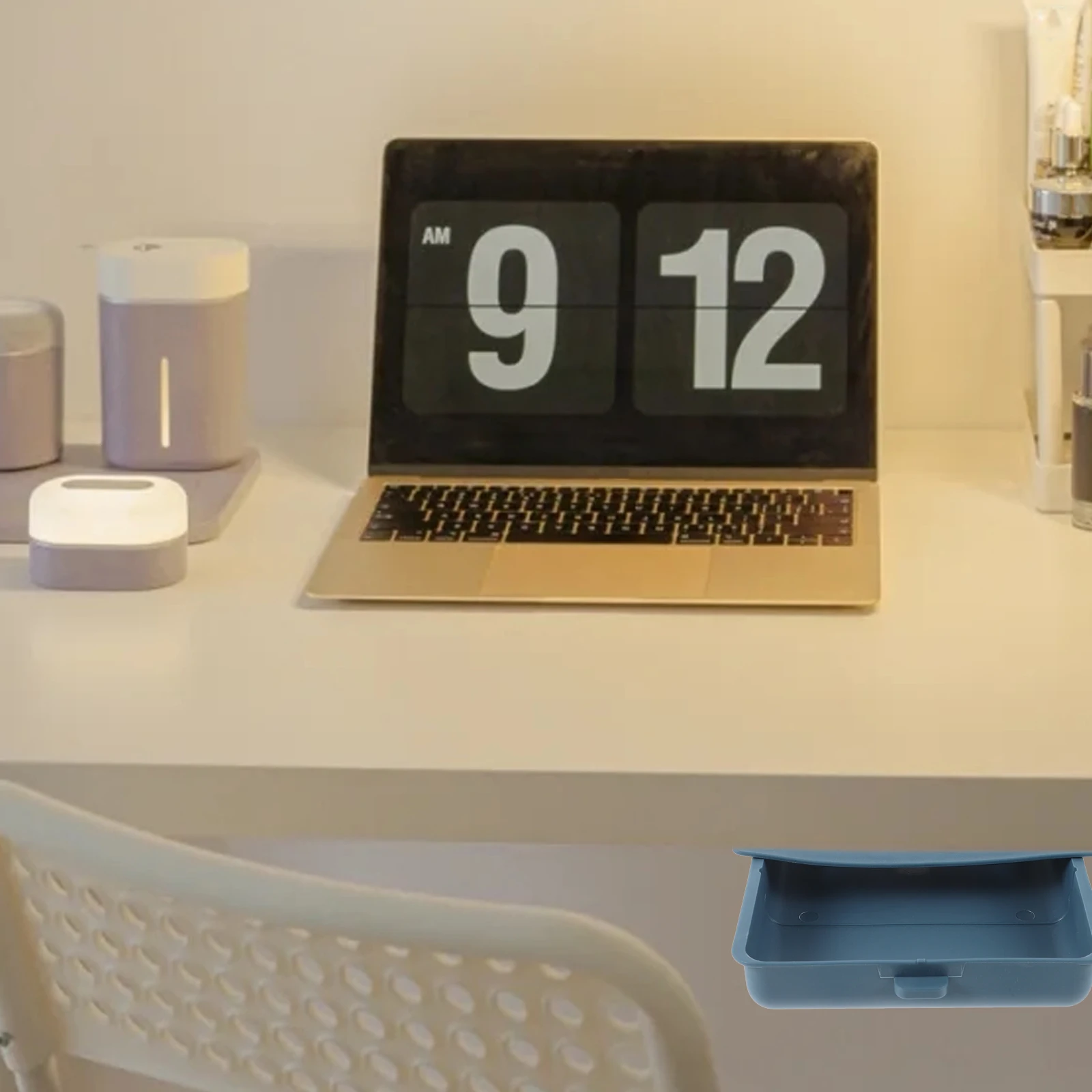 

Under Desk Drawer Organizer Plastic Desktop Storage Box For Stationery Tools Cosmetics Hidden Drawer Smooth Slide Large