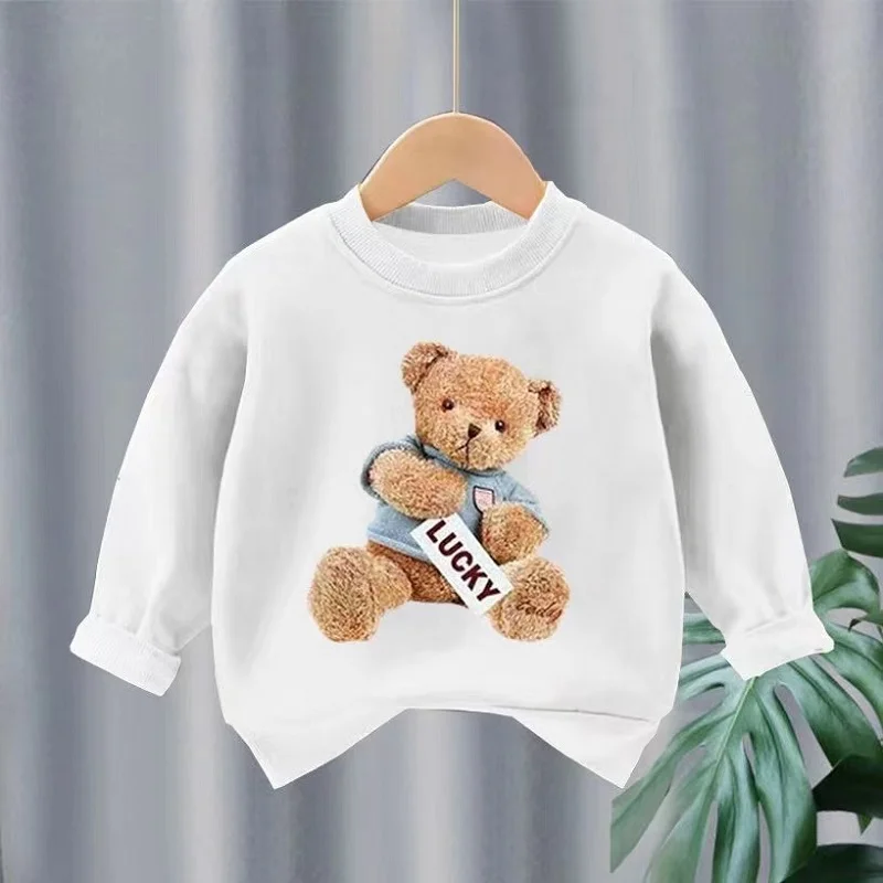 Autumn Baby Girl Boy Clothes Set Children Sports Cartoon bear Sweatshirt Top and Pants Buttom Two Piece Suit Cotton Tracksuit