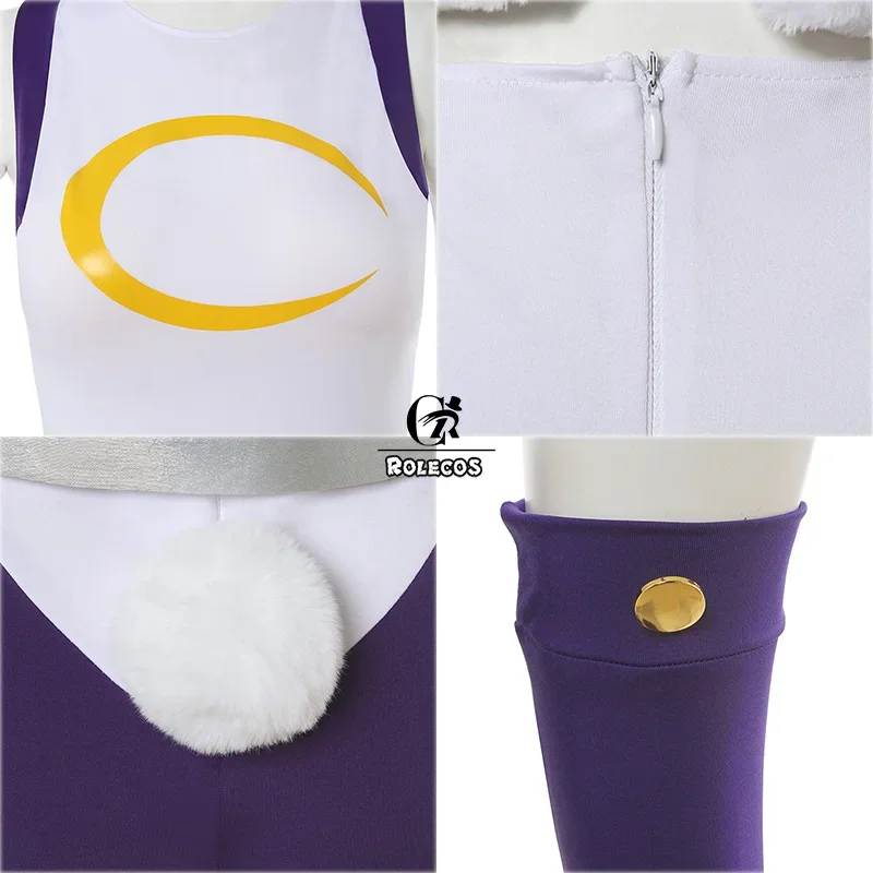 ROLECOS MHA Cosplay Costume Rabbit Hero Miruko Sexy Jumpsuit BNHA Bunny Girl Cosplay Rompers Suit