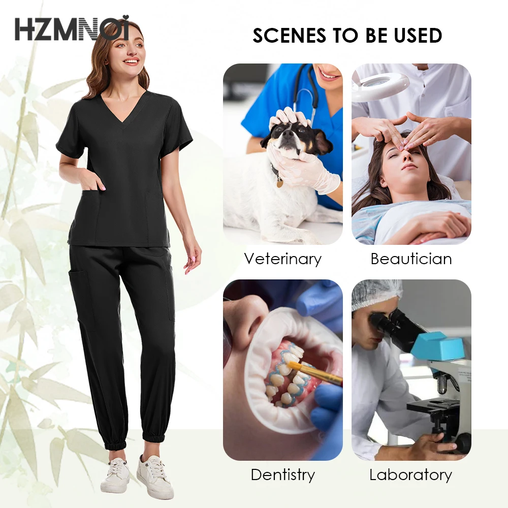 Chirurgische Uniformen Vrouw Verpleging Enfermeria Sets Top Broek Artikelen Medische Uniform Scrub Klinische Schoonheidssalon Spa Ziekenhuispakken