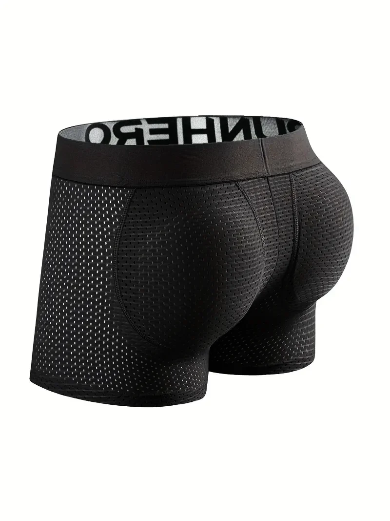 Breathable Mesh Youth Boxer Shorts Letter Print Belt Mens Underwear UltraThin Quick Drying Underpants Seamless Male Briefs With 2