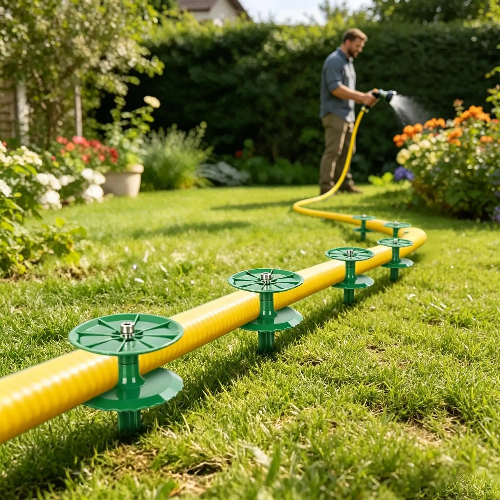 Garden Hose Guide Long Support Spike Garden Hose Guide Spike for Lawn Yard Orchard Greenhouse Farm Outdoor Agricultural