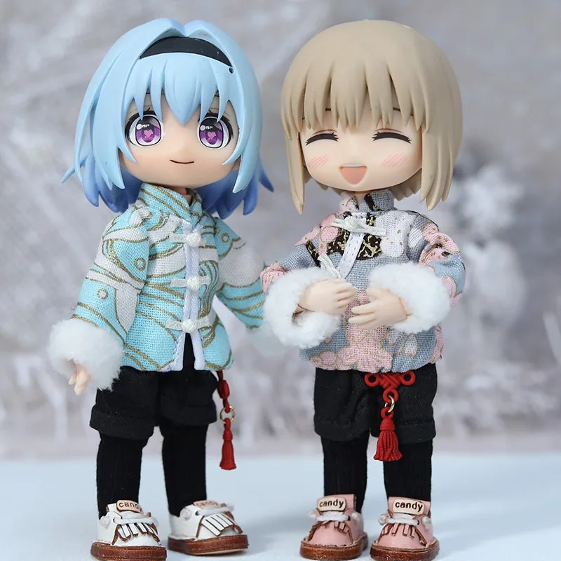 Ob11 ropa de bebé P9 GSC figura de arcilla Molly 1/12 BJD disfraz tradicional de Año Nuevo conjunto de traje de visita