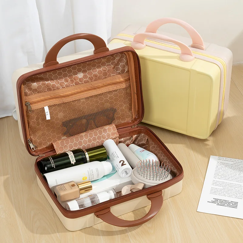 2023 new 14-inch cosmetic case portable suitcase small storage bag Korean suitcase password lock suitcase