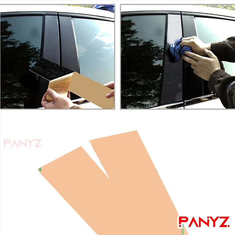 4PCS Window Trim Cover BC Column Sticker Fit For Ssangyong Korando 2011 - 2018 Polished Pillar Posts Accessories