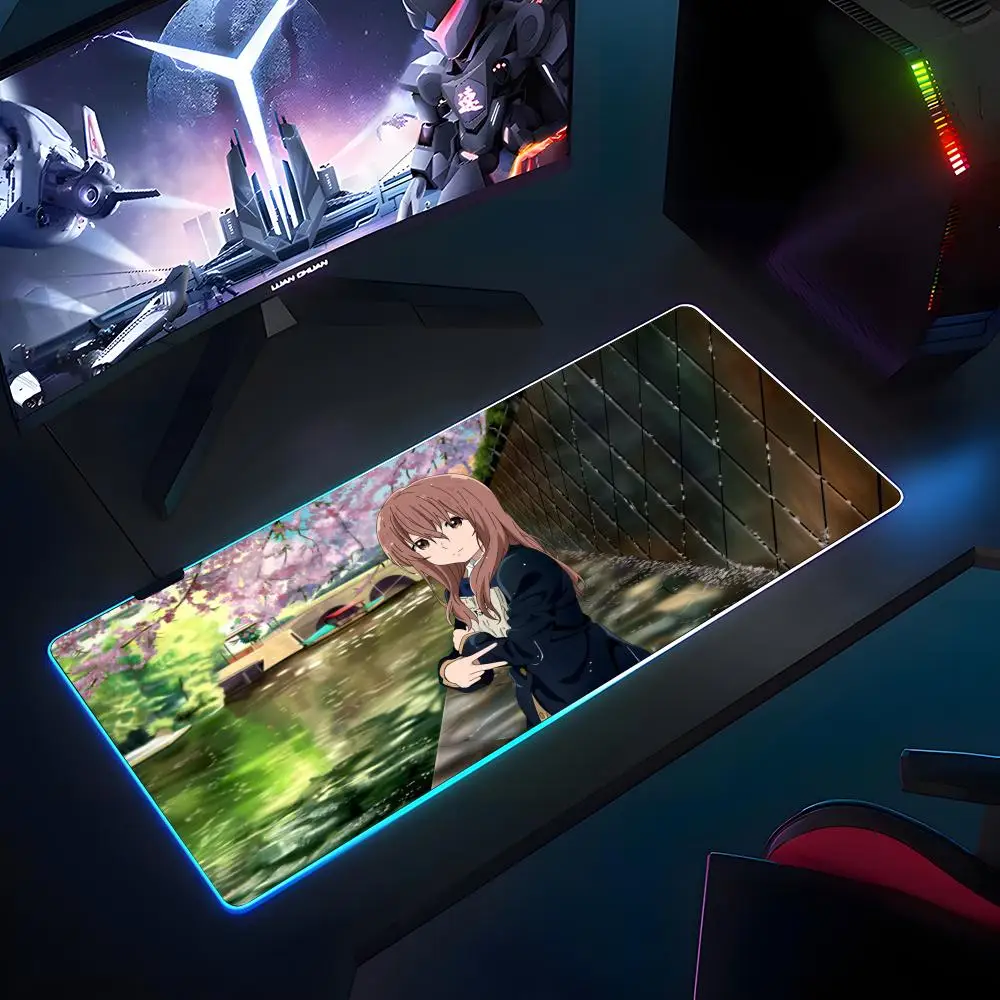 

THE SHAPE OF VOICE Mouse Pad RGB Rubber Antislip Keyboard Pad 40x90cm Mousepad Gaming Accessories XXL Office Computer Mat