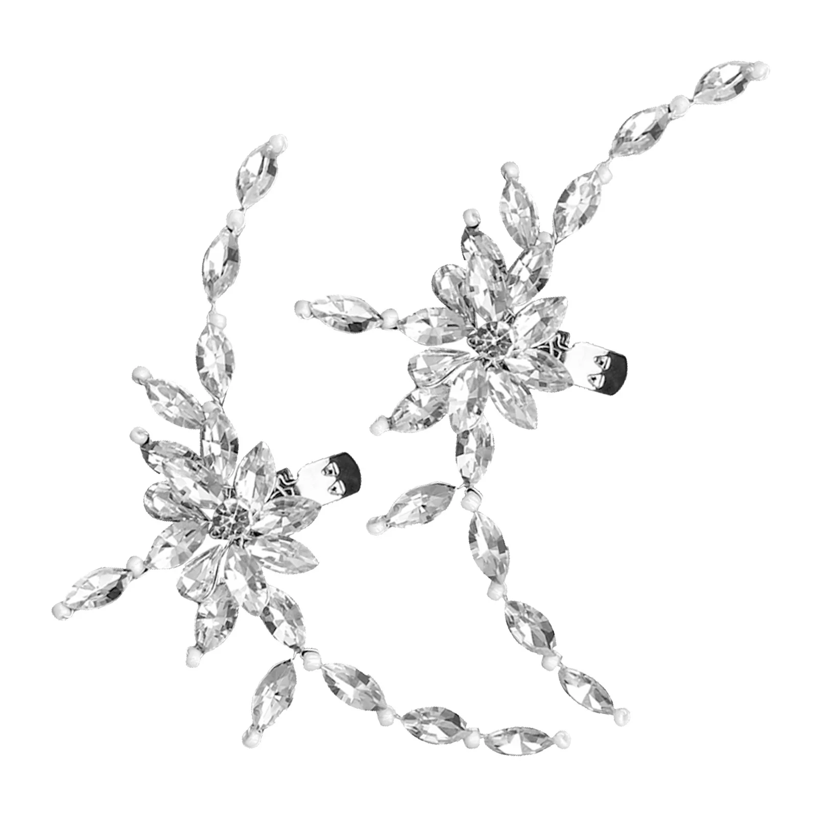 

1 Pair Shoe Clips Decorative For Heels Boots Flats Sandals Wedding Bridal Charm Rhinestone Buckle Diy Accessories Shiny