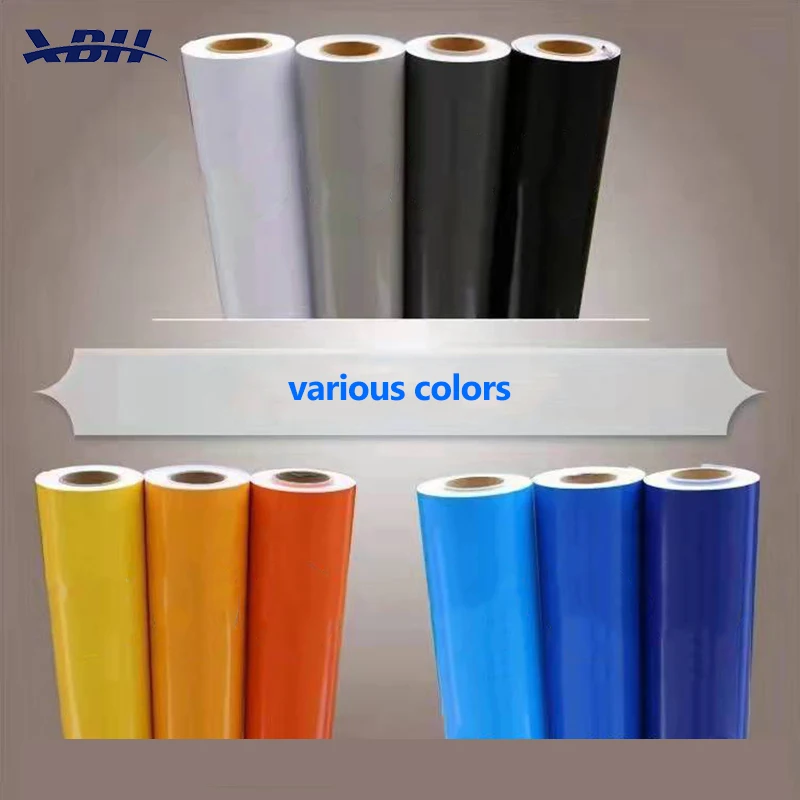BHUNITY  4x164ft PVC Glossy Vinyl Roll | Permanent Adhesive Film for Vehicle Wraps, Signage & Home Decor - UV Resistant