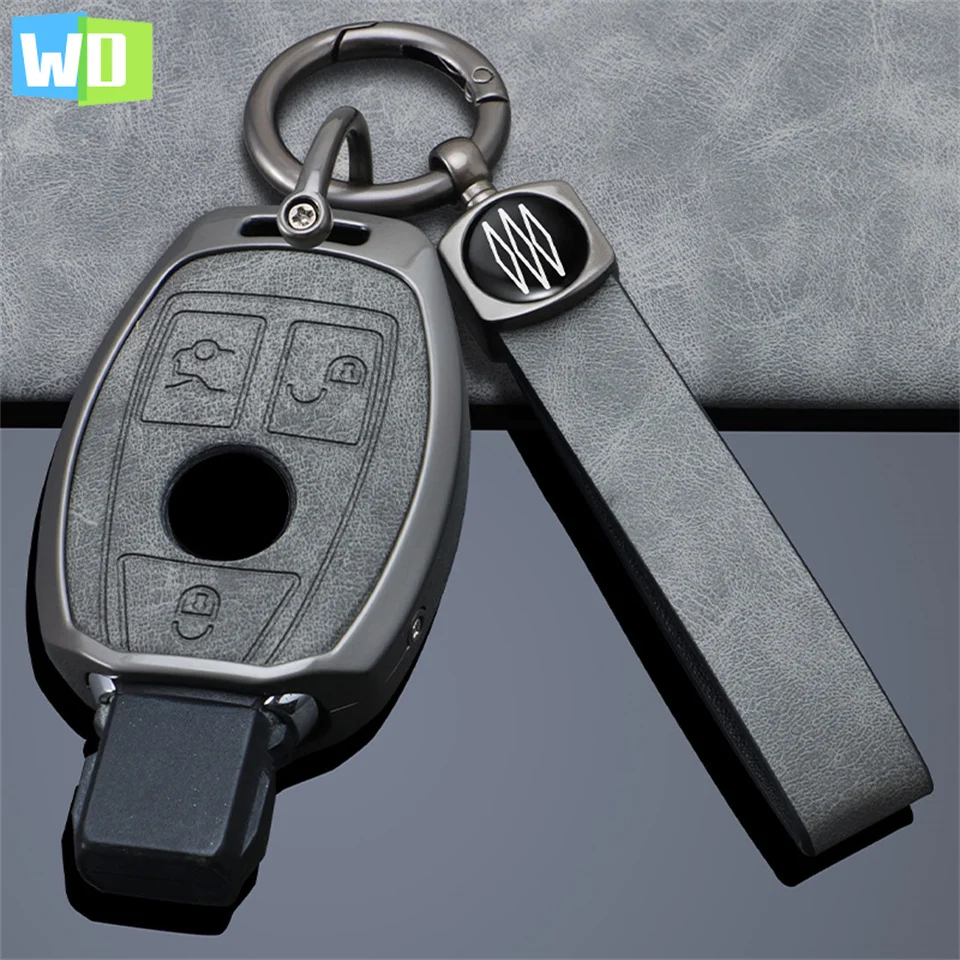 

Car Key Case Cover Key Bag For Mercedes Benz A B C S Class AMG GLA CLA GLC W176 W221 W204 W205 Accessories Holder Shell Keychain