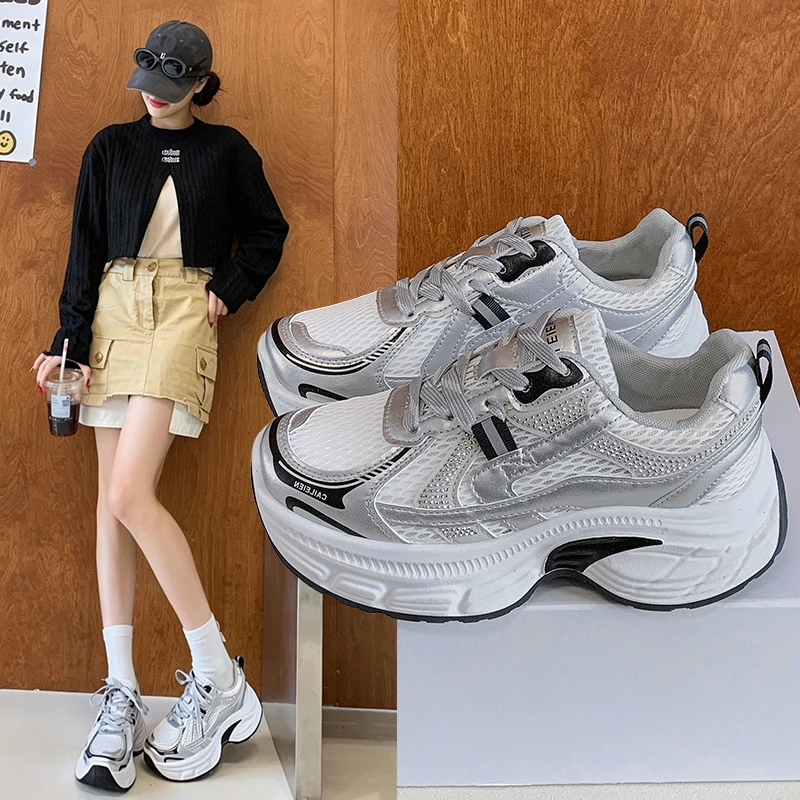 Women'S Shoes Running Sports - Women's 2026 Autumn New Thick‑Sole Height‑Increasing