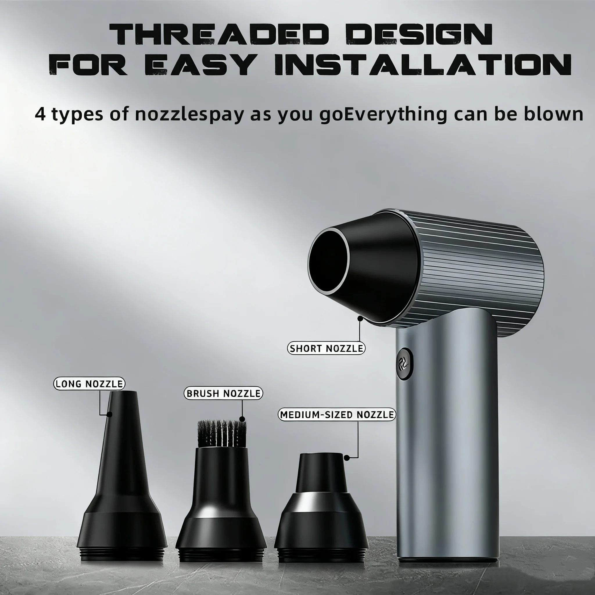 Mini ventilador Turbo Jet X7 con motor sin escobillas de 40 mm, soplador de aire portátil de empuje de 500 g para limpieza de automóviles y aplicaciones de bricolaje