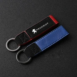 Suede Car Keychain Key Ring Pendant Buckle Gifts For Peugeot 408 4008 308 3008 Rifter 5008 508 2008 208 RCZ 407 108 Accessories
