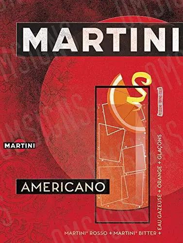 Martini Cocktail Metall Blechschild Dekor