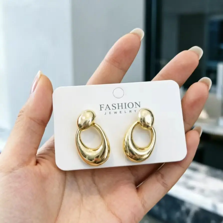 925 Silver Needle Vintage Bean Water Drop Earrings For Women Jewelry 2026 Trending New Luxury Women's Gold Color Circle Earrings