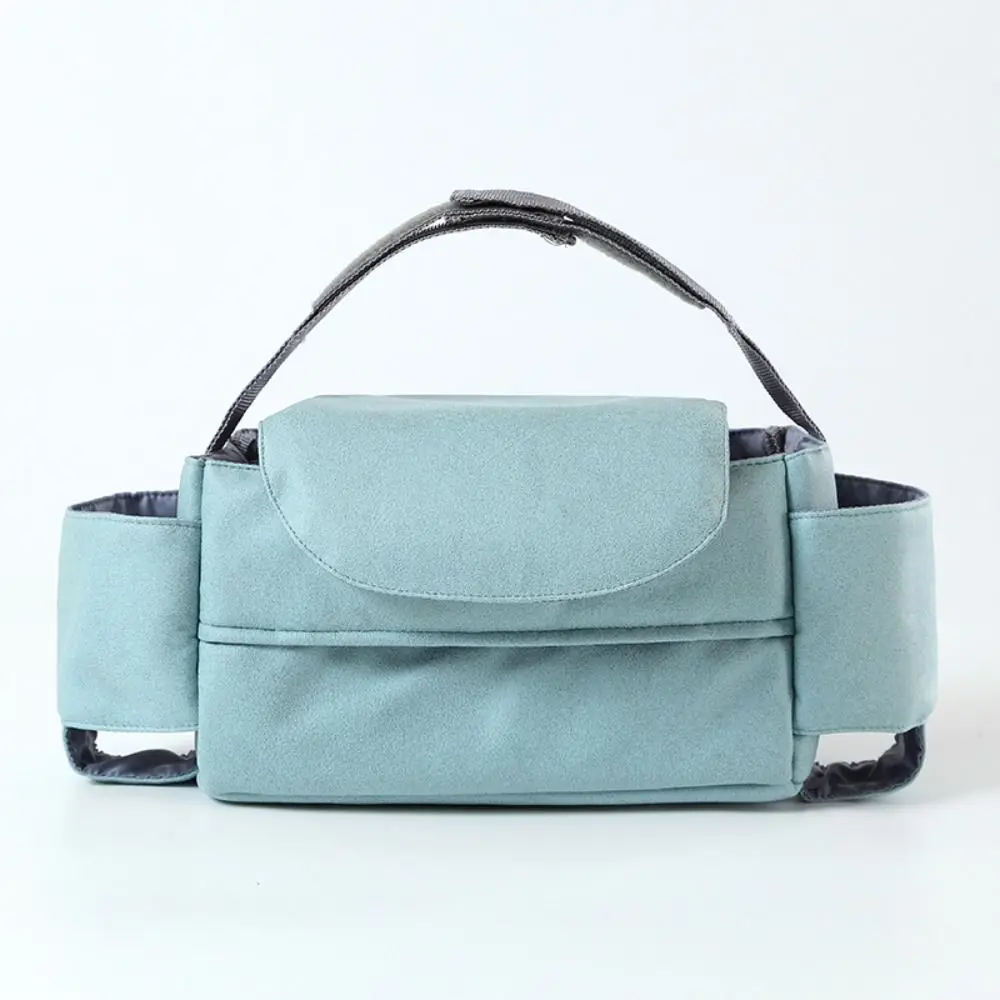 حقيبة تنظيم عربة الأطفال كبيرة السعة متعددة الوظائف بتصميم قابل للفصل، حقيبة تعليق للعربة مقاومة للماء مع جيب عازل