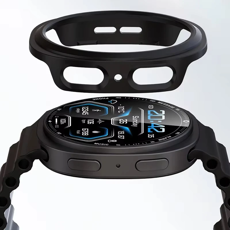 Samsung Galaxy Watch 8 40mm/44mm用 マットPCハードカバー 保護ケース Galaxy Watch 8 Classic対応 中空シェル アクセサリー