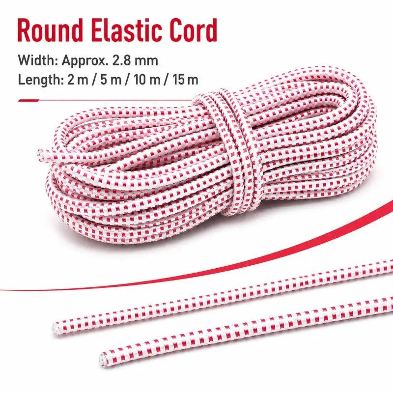 1–3 Rollen 2,8 mm superelastisches rundes Gummiband mit starker Elastizität für DIY handgefertigtes Springseil, Heim-Nähzubehör – Detail 1