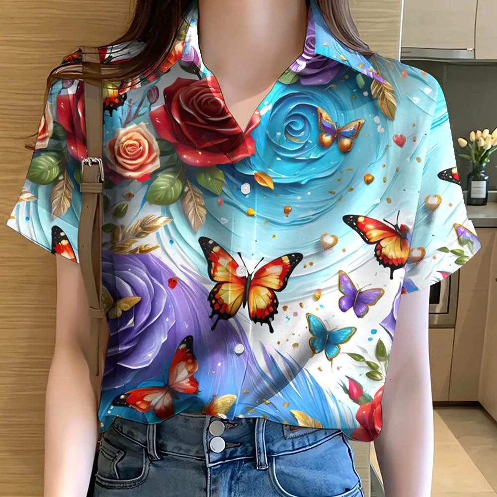 Camicetta Donna Farfalla 3D Taglie Forti 3XL - usage example
