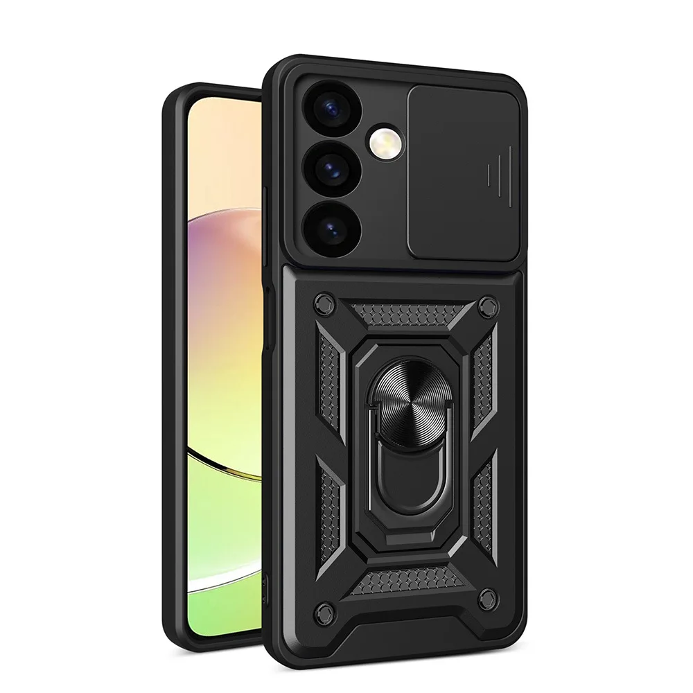 Slide Camera Lens Case For Samsung Galaxy S24 Ultra S24 Plus S23 FE A55 A15 A05 Military Grade Bumpers Armor Protective Cover