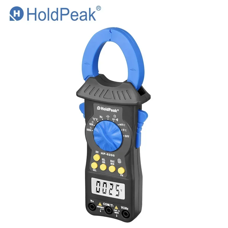 Imagem -02 - Holdpeak-multímetro Portátil com Braçadeira Digital Mini Medidor Eletrônico ac dc Voltímetro Atual Alcance Automático Hp6205 Ohm 6000