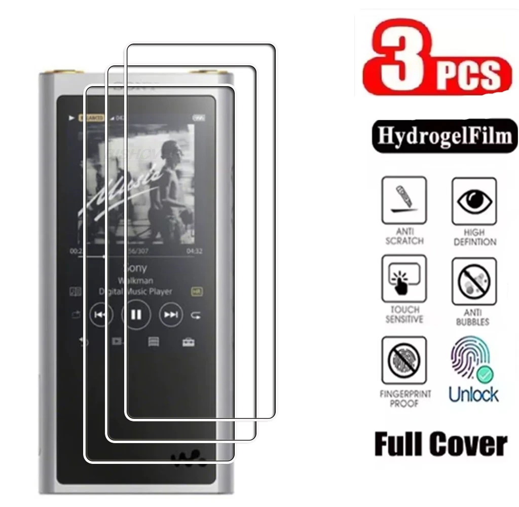 3PCS HD Full Hydraulic Hydrogel Film For Sony Walkman NW-ZX300 NW-ZX300A NW ZX300 Series Screen Protective Screen Cover