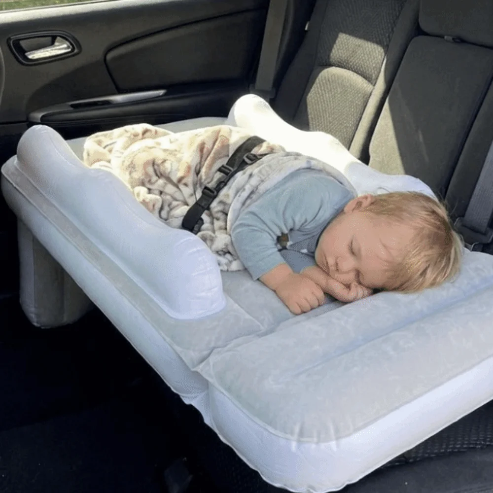 PVC Material Airplane Bed Inflatable Sleeping Cushion Kids Travel Bed Hold Up To 88LBS Heavy Duty Air Bed Seat Extender view 2