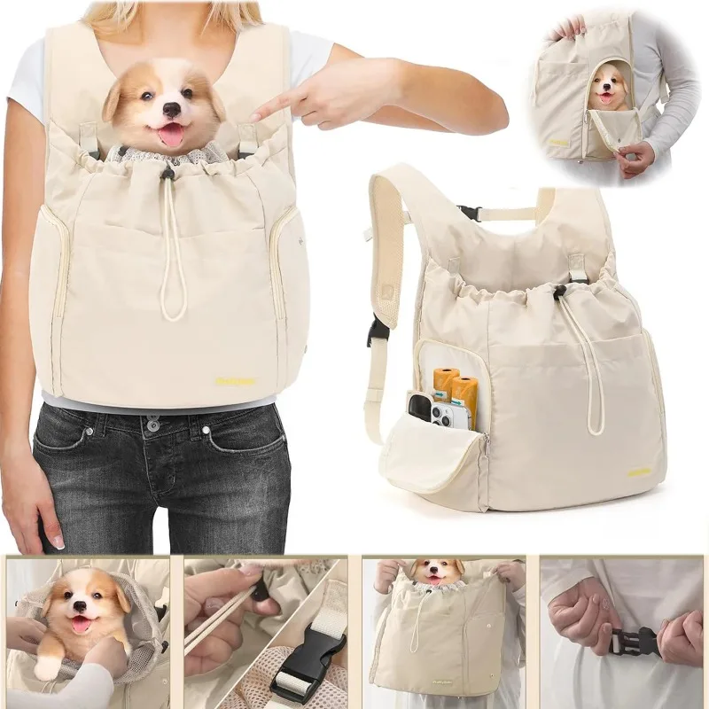 

Pet Travel Chest Backpack Large Capacity Portable Breathable Handbag Outdoor Travel Cat and Dog Bag