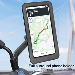 Motorcycle Mobile Phone Navigation Holder Universal Waterproof 360° Swivel Adjustable for Bicycle Motorcycle Cellphone Support