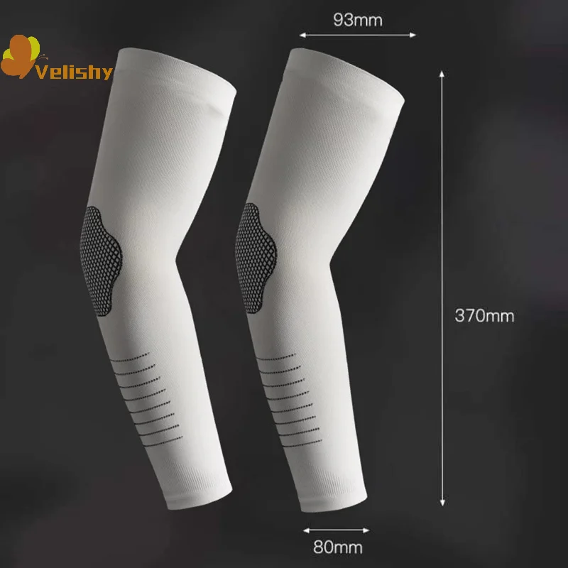 1 par de mangas de brazo UPF50 + sensación fresca transpirable seda de hielo manga de ciclismo correr pesca protector solar soporte de brazo Unisex