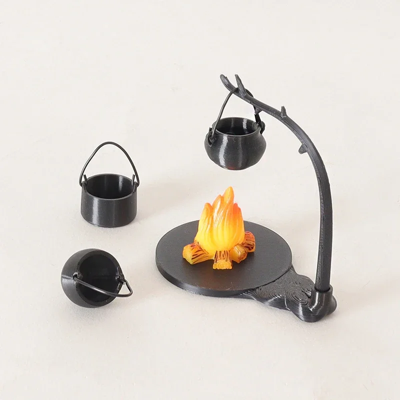 

1:12 Dollhouse Miniature Miniature Hanging Stove Model Flame Decoration Furniture Home Model Decor Toy Doll House Accessories