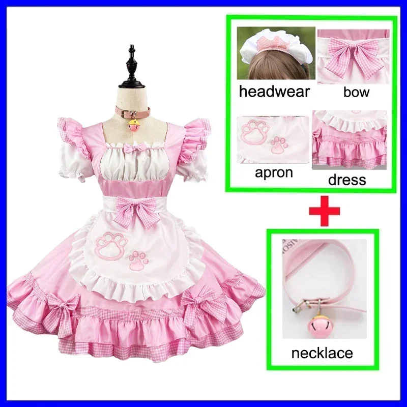 

Хэллоуин 2021, домашнее животное, косплей, аниме doce menina saia preto branco rosa bonito lolita, платье, карнавал festa avental