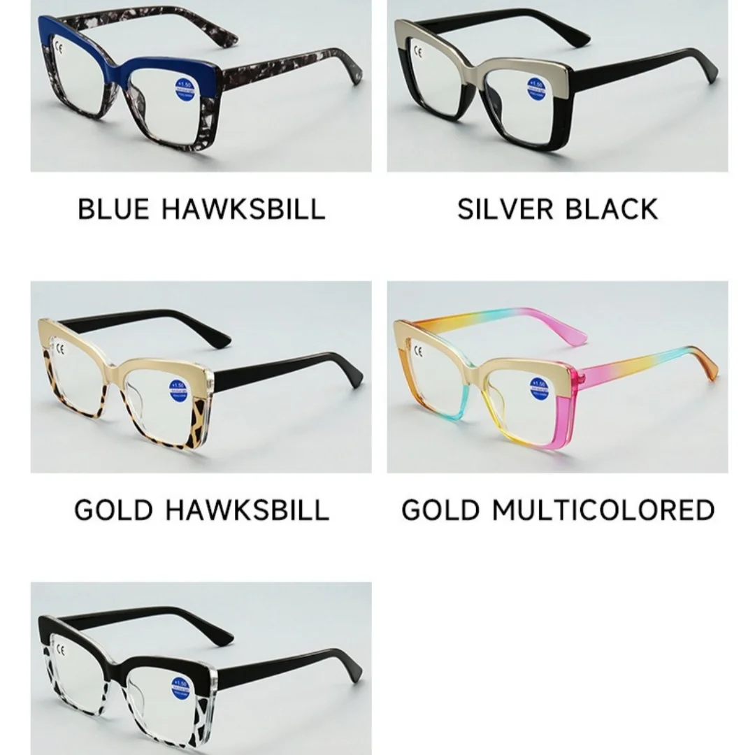 Anti-blue Light Reading Glasses For Women Square Frame Cat Eye Glasses Frame Reading Glasses For Female
