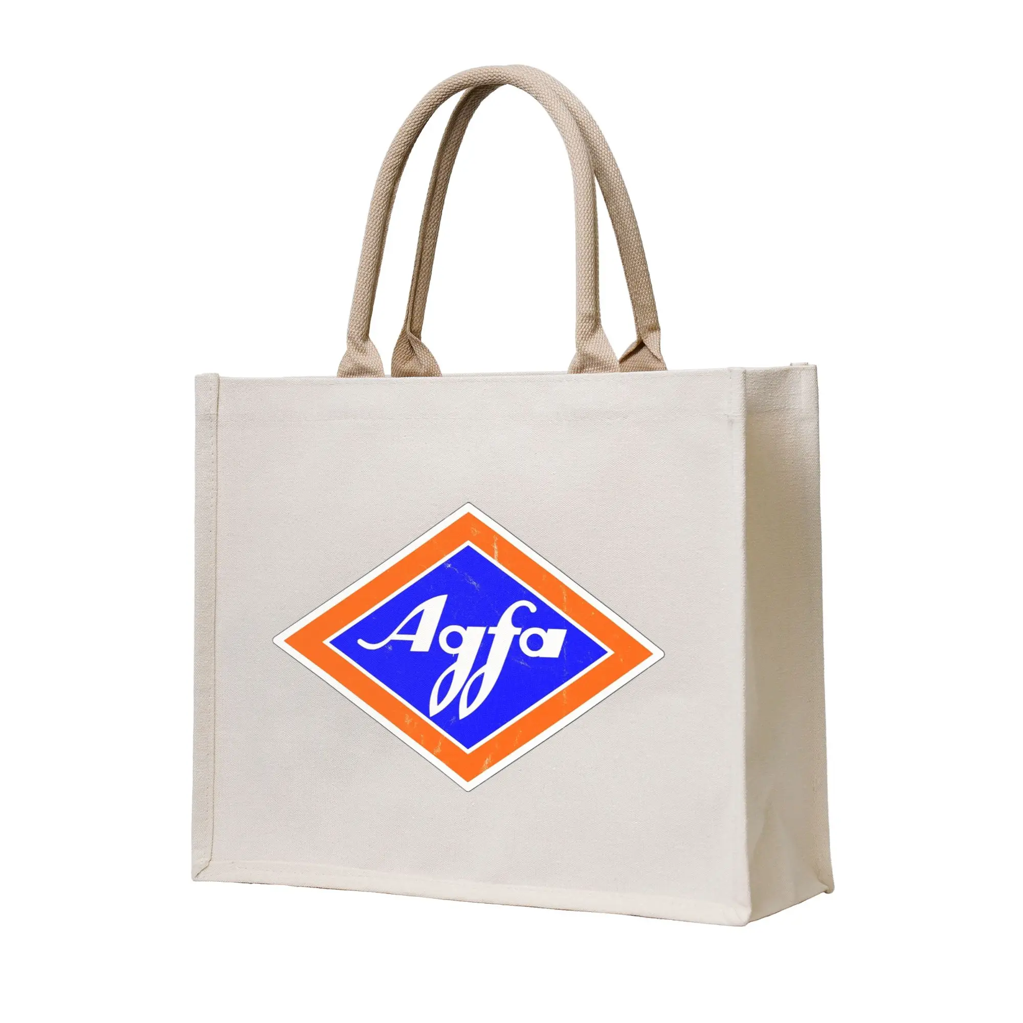 

Сумка-шоппер с логотипом Agfa Film в стиле ретро 1960-х годов, холщовая сумка-тоут, многоразовая, для женщин, сумка через плечо, дорожная сумка
