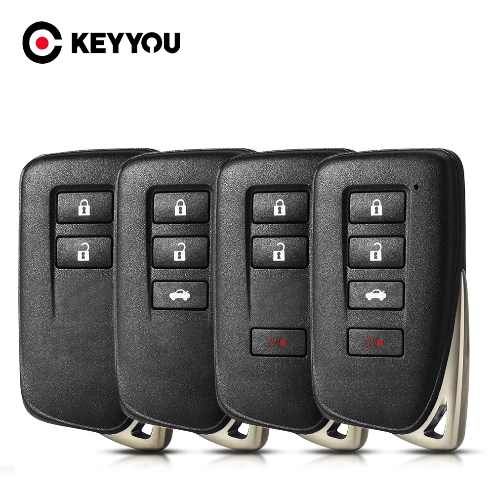 KEYYOU 1PCS 2/3/4 Button Remote Car Key Shell Cover For Lexus NX GS RX IS ES GX LX RC 200 250 350 LS 450H 300H Key Case