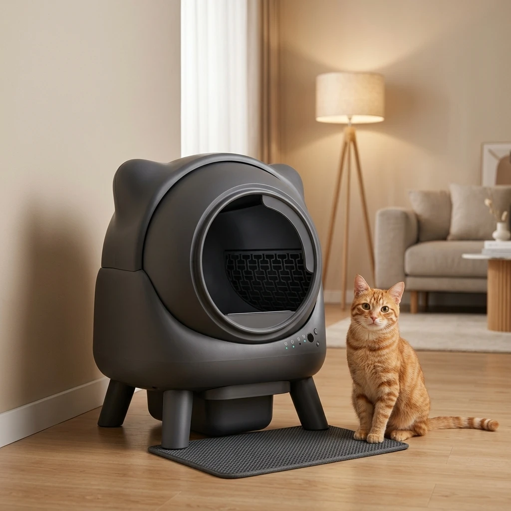 

Smart Self Cleaning Cat Box APP Control WiFi Automatic Pet Toilet with Odor Control Large Capacity Multi-Cat Household