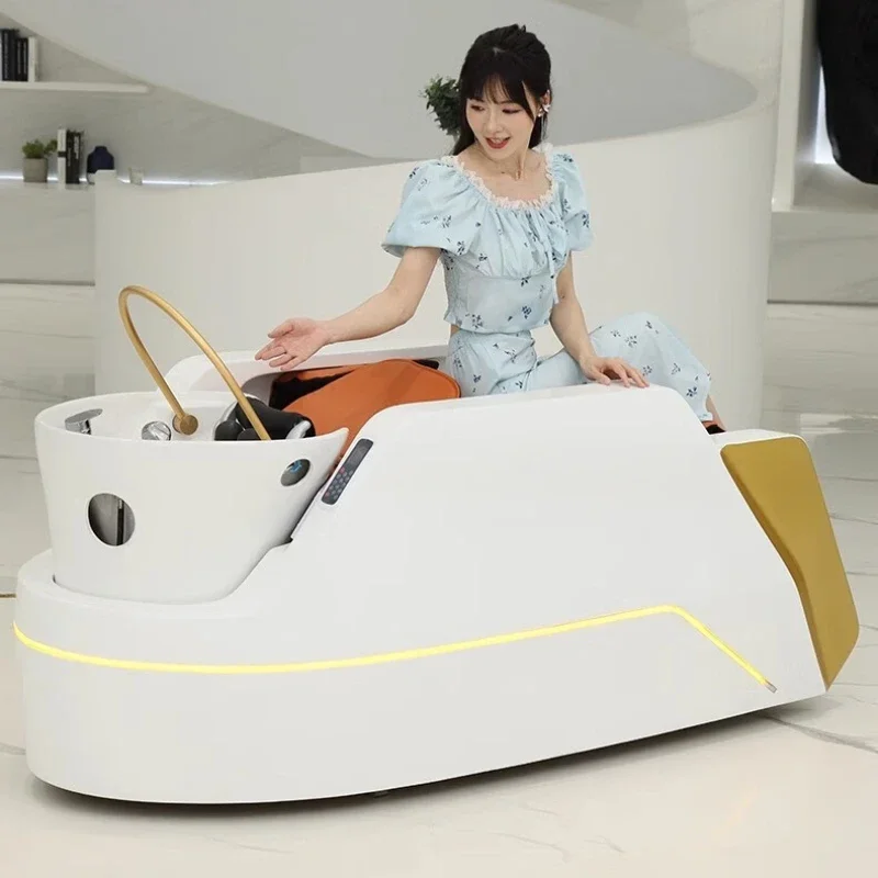 

Electric Bed Shampoo Chair Styling Dedicated Recliner Chair Intelligence Barber Shop High Japanese Head Spa Bed Furniture