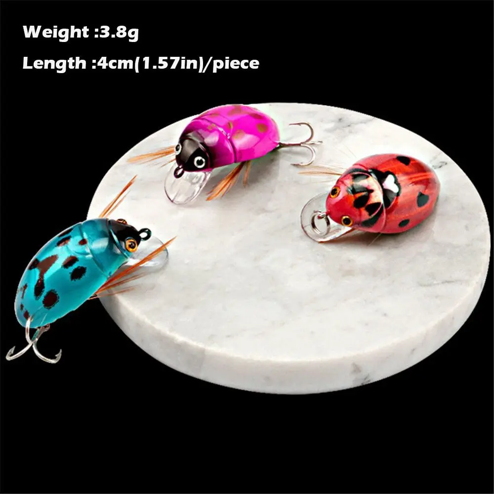 1Pcs Cicada Bait Fishing Lure 4cm/3.8g Crank Floating Wobblers Fishing Tackle Insect Bug Lure Hard Bait Sea Beetle Bass Carp