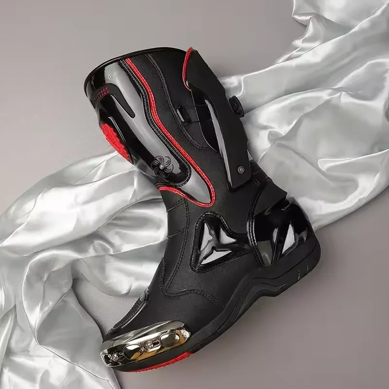 JG.WOLVES Anti-Fall Riding Boots Motorcycle Shoes Boots Trainer Men for Motorcyclist Man Motorcycle Boots Botas Moto Hombre