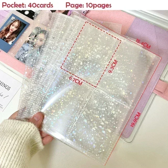 A5 Laser Star Zipper Binder Organizer