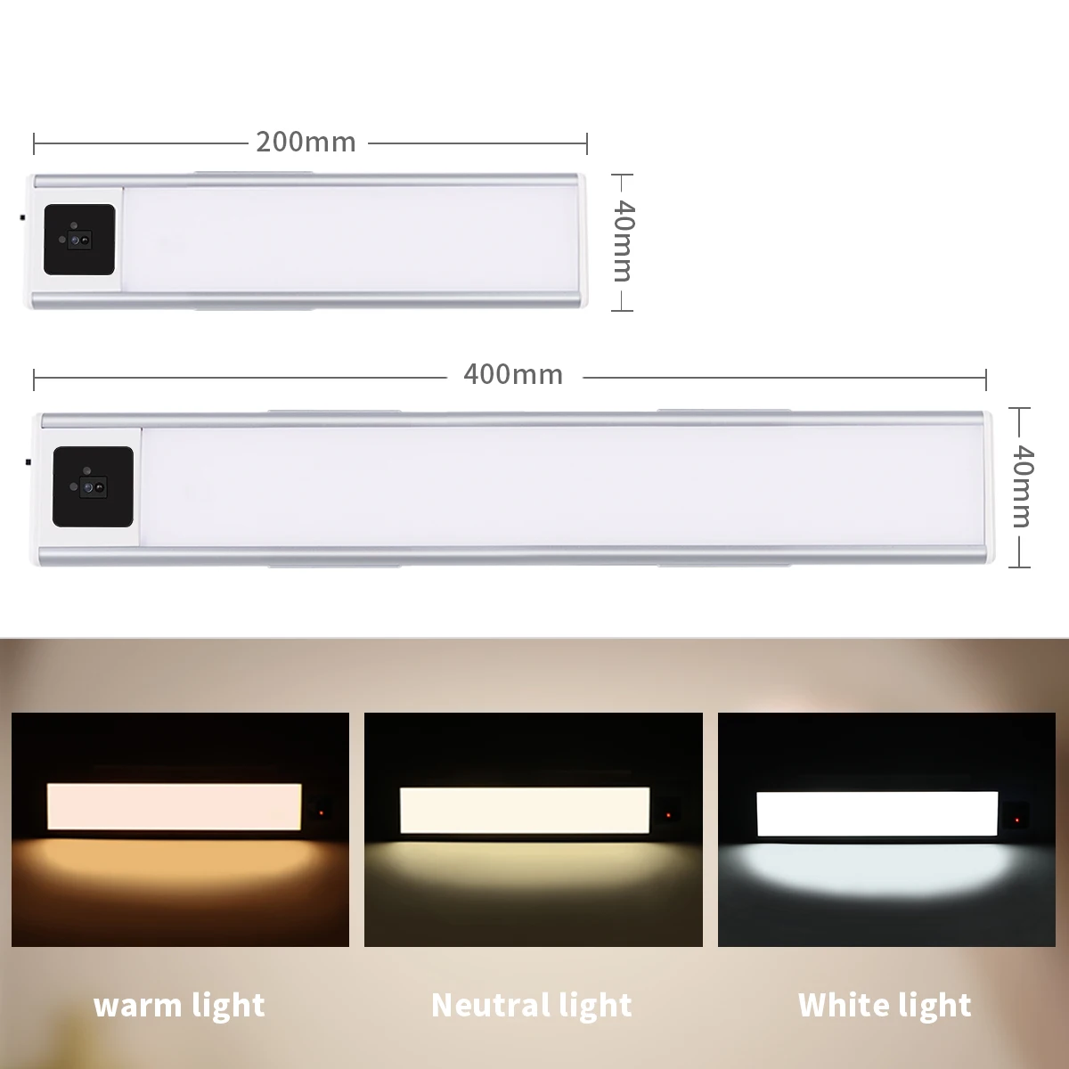 USB 5V Rechargeable LED Kitchen Light Magnet Hand Sweep Motion Sensor Bedroom Aluminium Bar Light Cabinet Wardrobe Portable Lamp