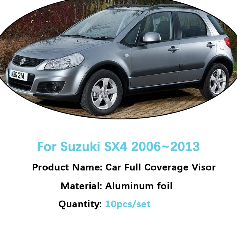 Full Coverages Sunshades For Suzuki SX4 Accessories Hatchback GY EY RW 2006~2013 Windshield Car Sun Protection Visor 2007 2008