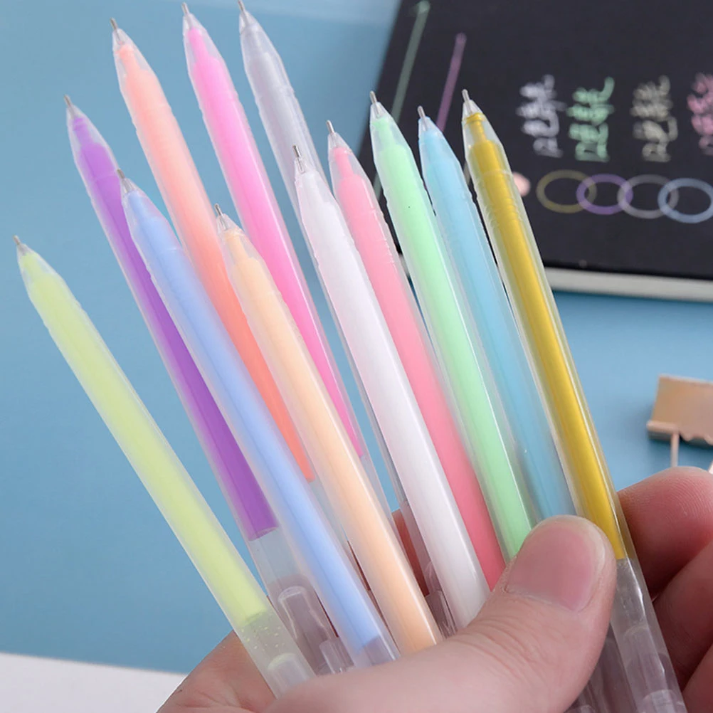 

12 Pcs Highlight Pen Stationery Erasable Highlighters Fine Tip Plastic Fluorescent Pens Large Capacity
