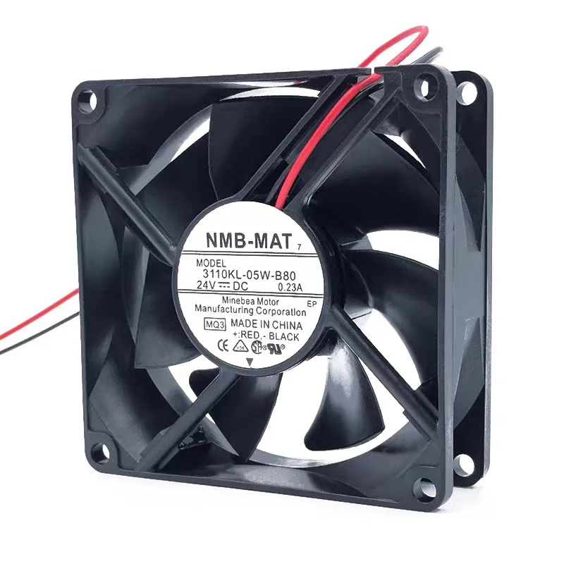 New Cooler Fan for NMB-MAT 3110KL-05W-B80 24V 0.23A Double Ball 8025 Radiator Silent Fan 8cm 80x80x25mm