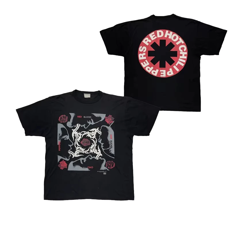 

2025 RED HOT CHILLI PEPPERS PUNK ROCK T Shirt Men Women Cotton Hip Hop Short Sleeve T Shirt Vintage Top Tee for Fans Gift