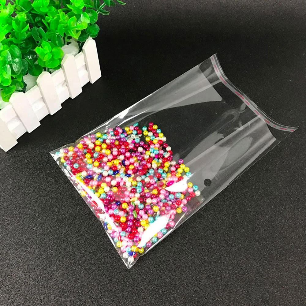 100-1000Pcs OPP Self Sealing Transparent Plastic Bag Cellophane Bags Self Adhesive for Jewelry Gift Cookie Candy Packaging