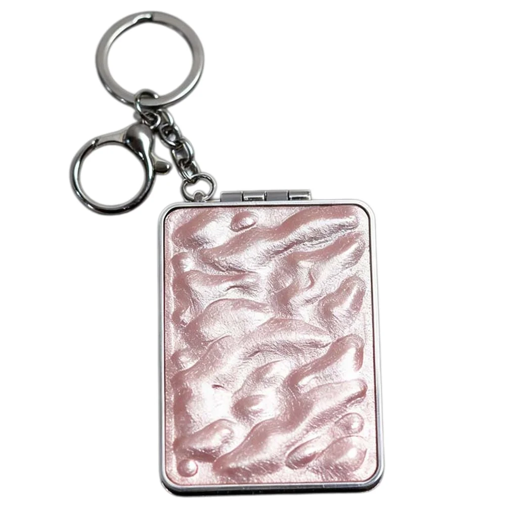 Magnifying Mirror Double Sided Flip Cover Mirror Ripple Finish Mirror Flip Cover For Parties Dining Out Cosmetic Pouch