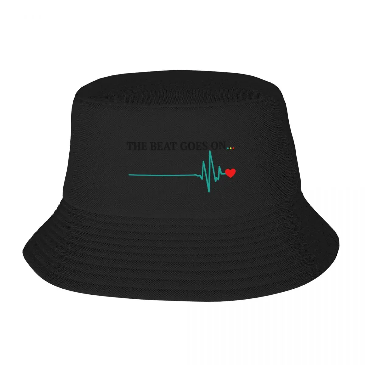 The Beat Goes Heart Attack Survivor Recovery Cardiac Arrest Bucket Hat Hat Man Luxury Sun Cap Women's Hat Men's