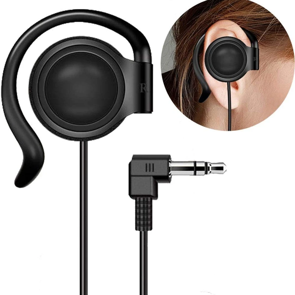 1pc 3.5mm Right Ear Hook Listen Only Earpiece Headset Earphone for Radio Tour guide System