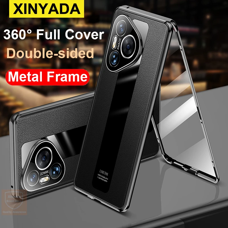 360 Cover For Huawei Pura 70 Pro Plus Pura70 Case Tempered Glass Phone Case For Huawei Pura 70 Pro+ Leather Double Sided